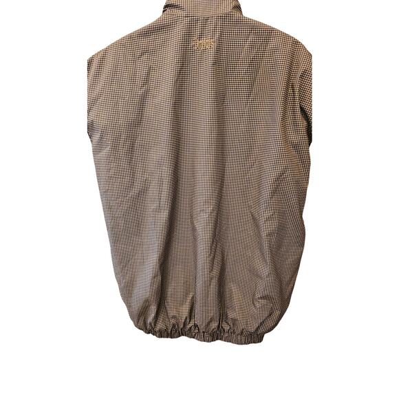 Footjoy Dryjoys Brown Houndstooth Vest Large L Windproof golf water resistant - Picture 3 of 7